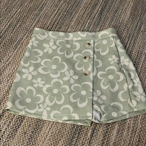 Altar'd State Sage Floral Skort